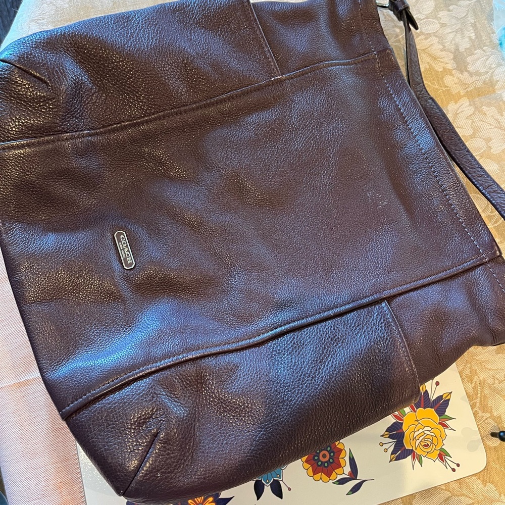Coach Dark Purple Shoulder Bag - Picture 5 of 9